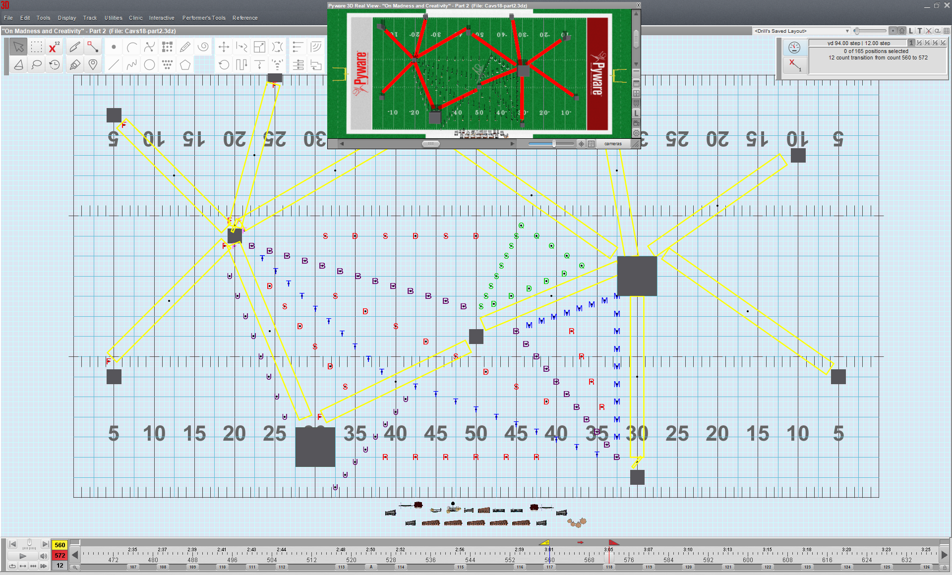 Pygraphics, Inc. Pyware 3D Drill Design software for marching ensembles.