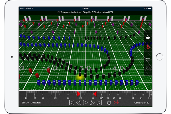 Seamlessly retrieve file updates with the press of a button. View both Production Sheet and Text Box instruction information. Open drill files for any venue: football fields, gymnasiums, parade routes; if you can design it in Pyware 3D®, you can open it in Pyware 3D Viewer!